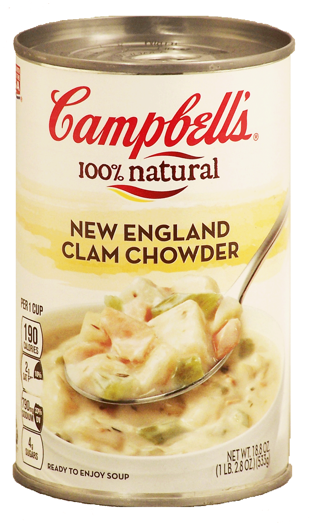 Campbell's 100% Natural new england clam chowder soup Full-Size Picture